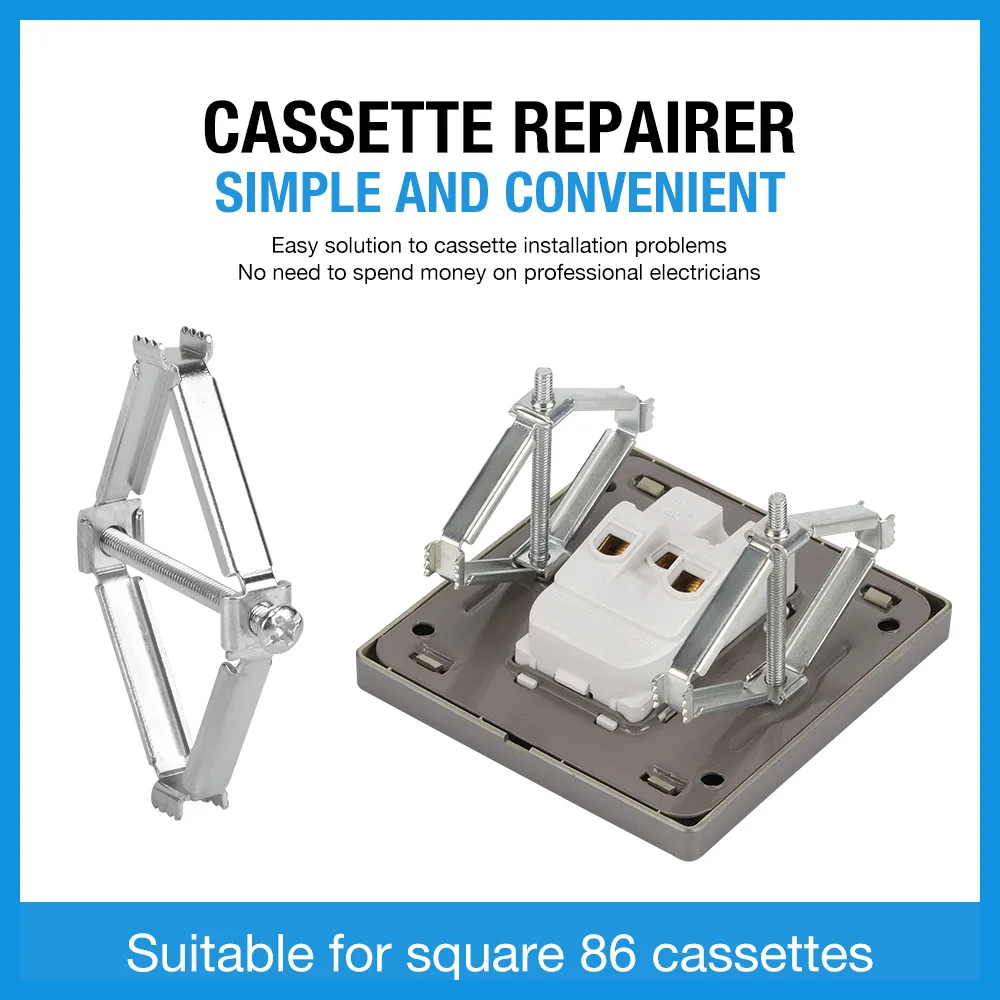 10pcs 86mm Cassette Box Repair Screw Switch Old Socket Box Replacement Fixed Wall Repair Box Support Rod Electrician Accessories