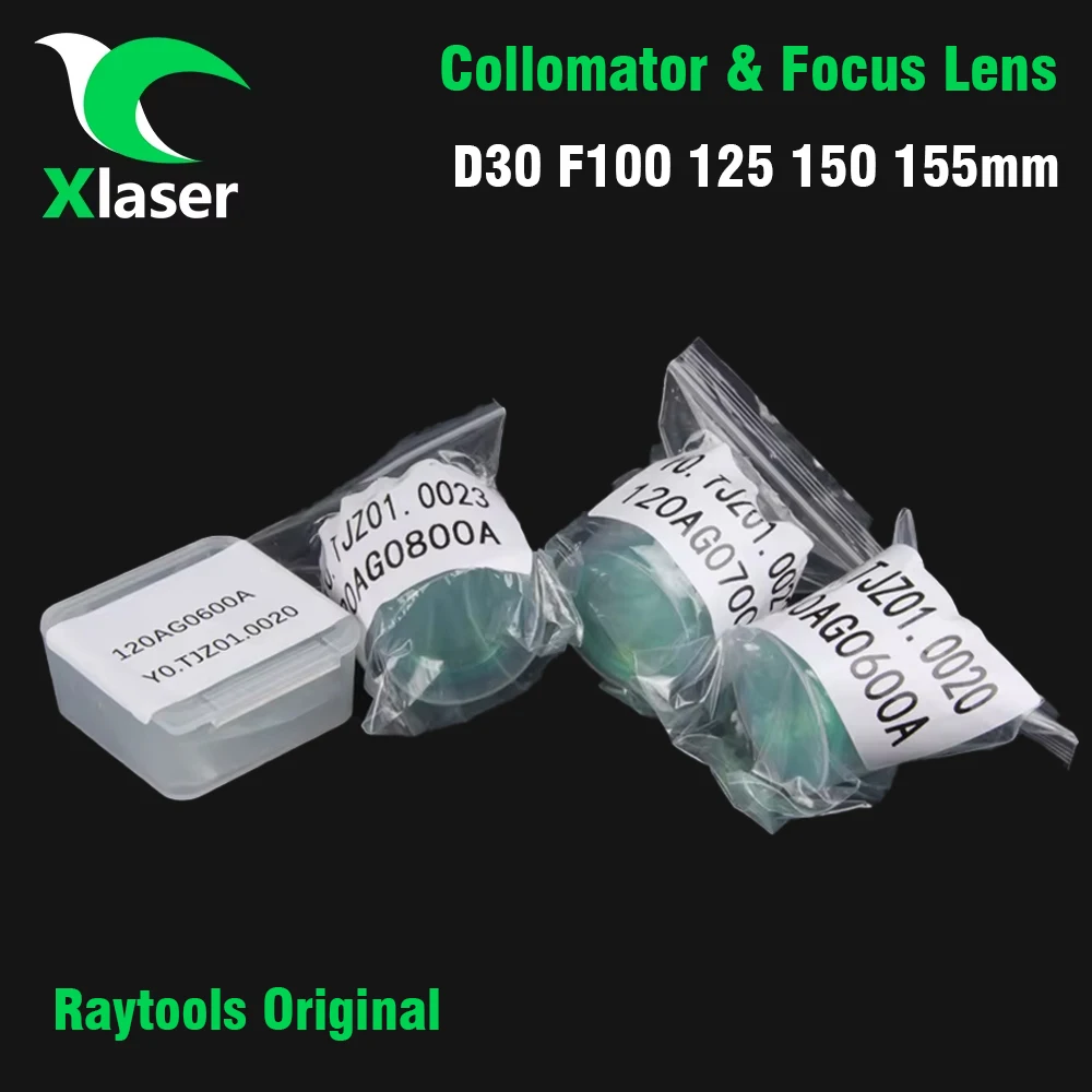 XLaser Original Raytools BM111 BM110 lente de colimación láser lente de enfoque D30 F100 125 150 155mm con soporte de lente para Raytools