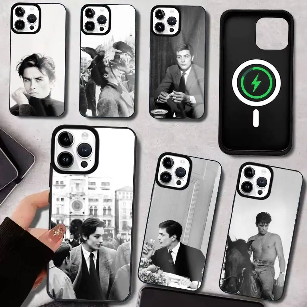 

A-Alain D-Delon Phone Case For iPhone17,16,15,14,13,12,11 Plus,Pro Max For Magsafe Wireless Charging