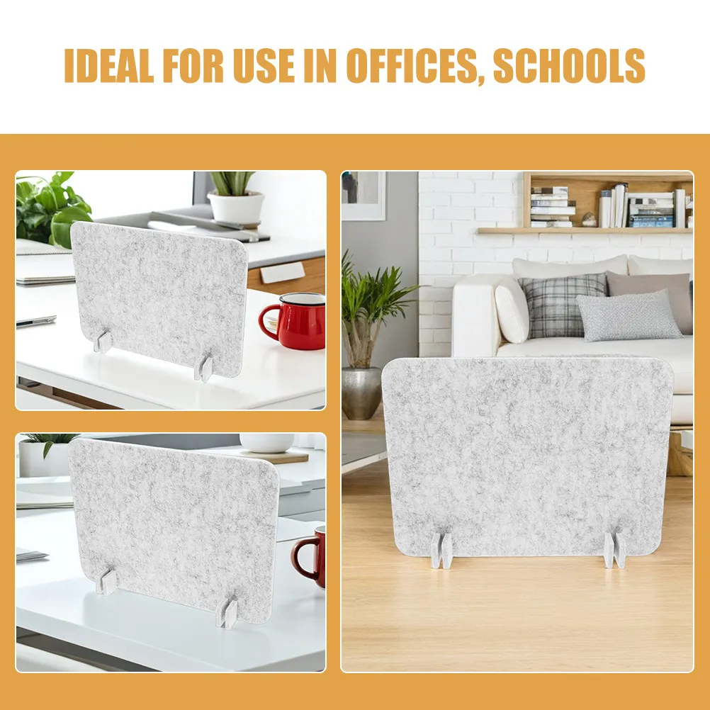 2Pcs Office Desk Divider Felt Privacy Panel Freestanding Desktop Partition Student Table Barrier Noise Reducing Easy