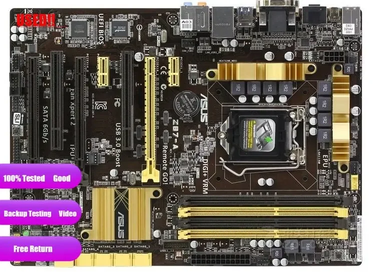 Used Asus Z87-A Original Motherboard Z87 Socket LGA 1150 i7 i5 i3 DDR3 32G SATA3 USB3.0 ATX