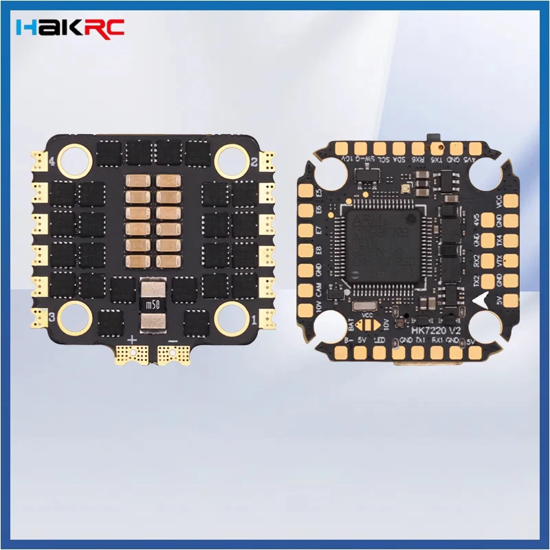HAKRC F7220 V2 F7 Мини-контроллер полета Dual BEC 35/40/60/65A 4in1 ESC Stack DShot150/300/600/1200 ШИМ для RC FPV Racing Drone