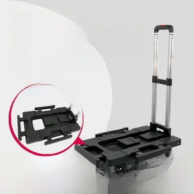 

Portable Lightweight Hand-Pulled Hand-Pued Small Cart Moving Flaed Silent Foldable Home Storage Utili Vehicle