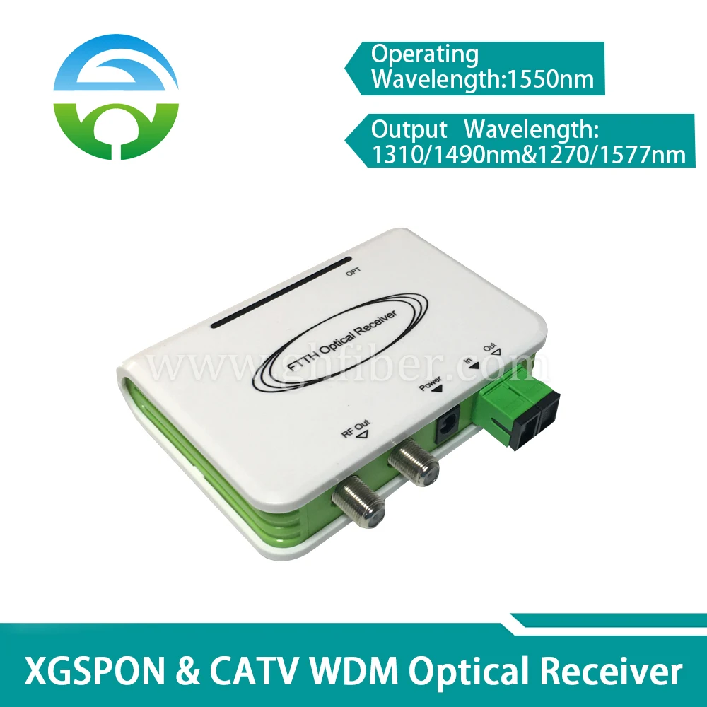 XGSPON&CATV WDM Receptor óptico Convertidor de fibra Mini Receptor Optico Catv 1270/1577nm