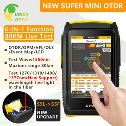 Ofw Mini Otdr Optische Otdr Optische Reflector Actieve Vezel Live Tester 1550nm 20db Optische Reflectometer Touchscreen Opm Vfl Iola