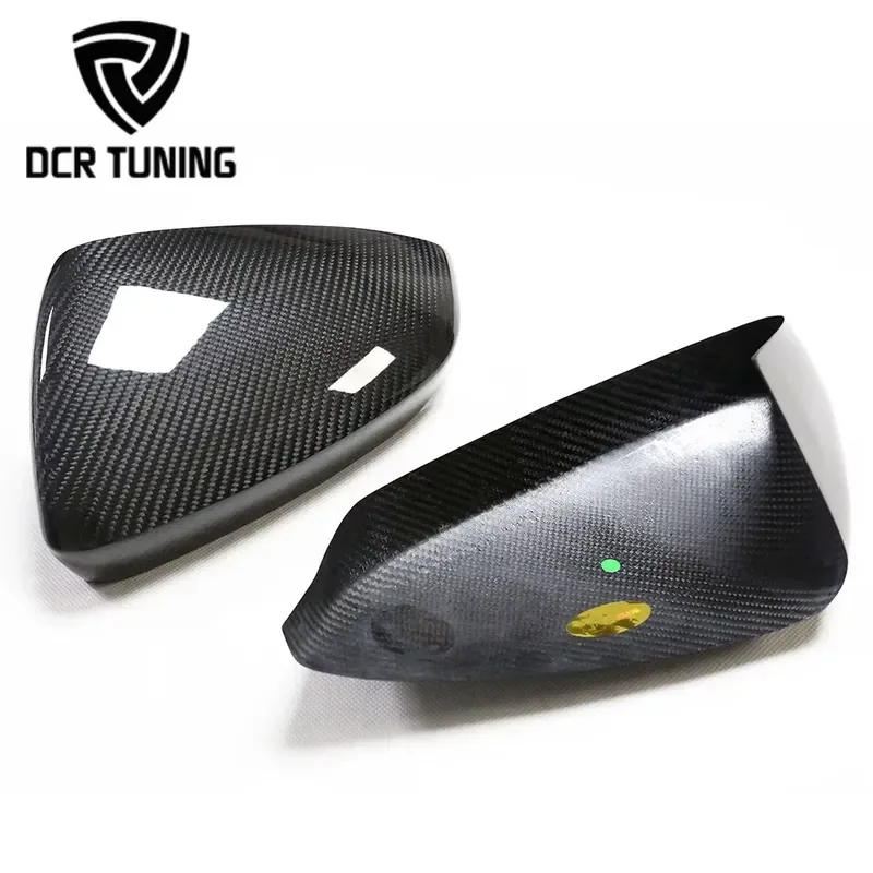 For Audi Dry Carbon Fiber Front Mirror Cover Stick on LHD ONLY  A3 S3 RS3 2021 Modification Parts