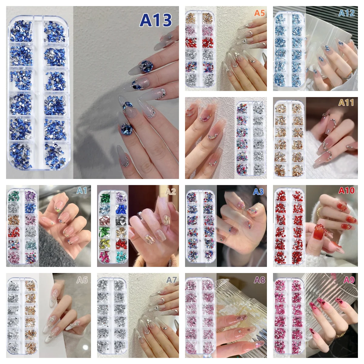 

Features: 1.Made of crystal material, use it with confidence. 2.Can be used to design your own nail art, nail art designs, highl