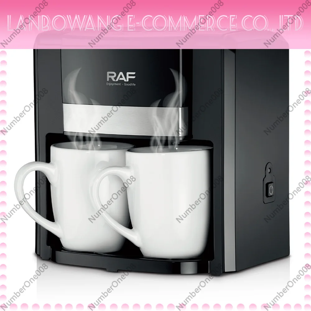 European Cross Border Coffee Machine Small Semi Automatic Household Drip American Coffee Maker Double Cup Automatic Mocha Pot