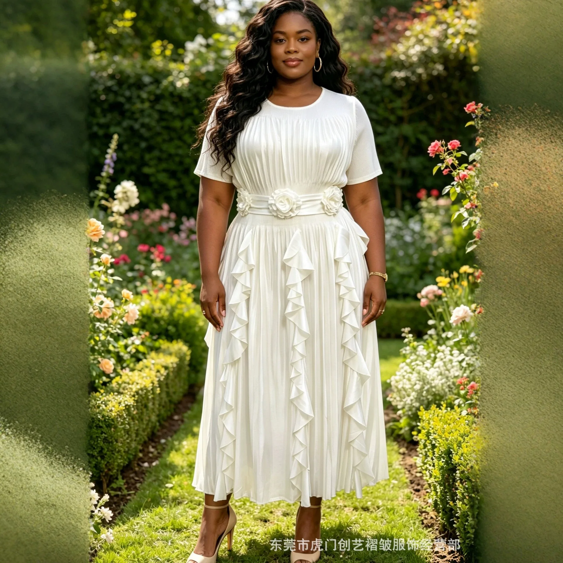 Miyake Summary New Collection: Plus-size Women's Pleated, Versatile, And Slimming Clothes Dress Elegant Beach Prom Boho