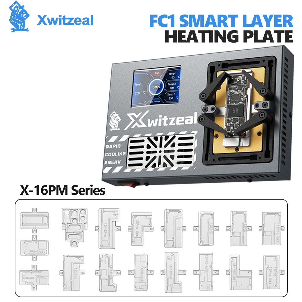 

Xwitzeal JR1 Smart Constant Temperature Desoldering Station Kit for IPhone X-16PM Repair Bonding Delamination Desoldering Tools