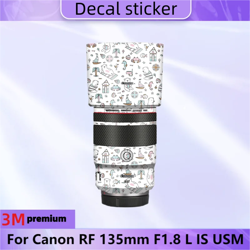 

For Canon RF 135mm F1.8 L IS USM Lens Sticker Protective Skin Decal Film Anti-Scratch Protector Coat RF135 135 1.8 F/1.8