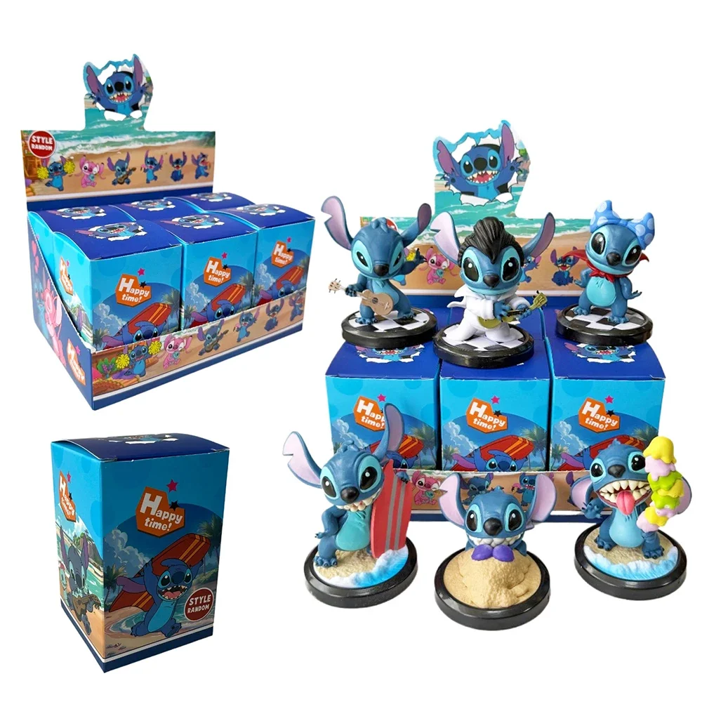 

2025 Hot New Anime Blind Box Starcraft Baby Stitch Angel Skateboarding Guitar Sports Stitch Doll Model Ornament Birthday Gift