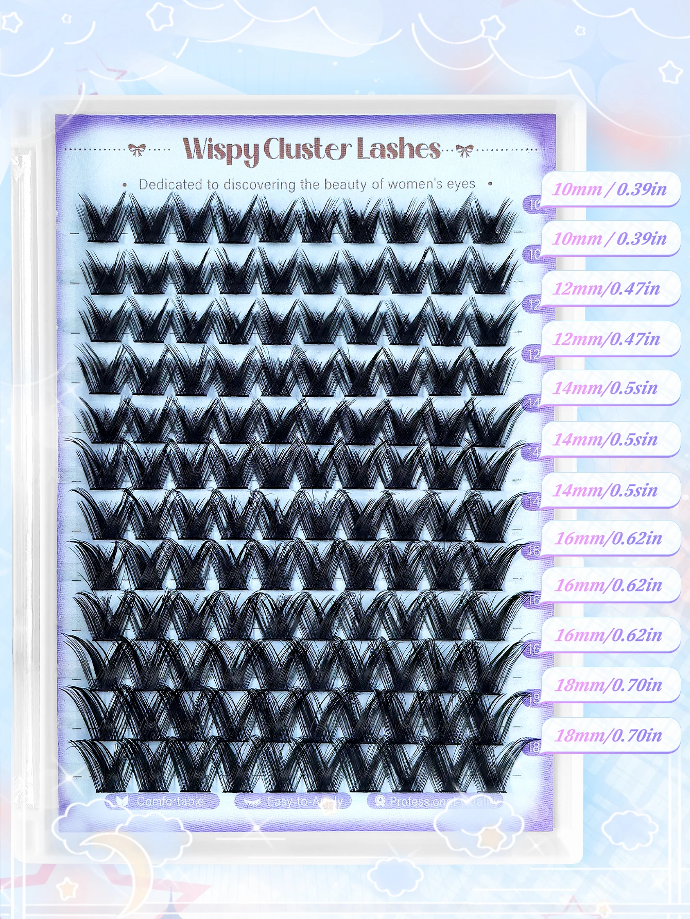 120PCS Dカール厚いつけまつげセット - 接着剤、ピンセット、ブラシ、まつげカーラーが付属 |   自宅でDIY、あらゆるお祭りに最適