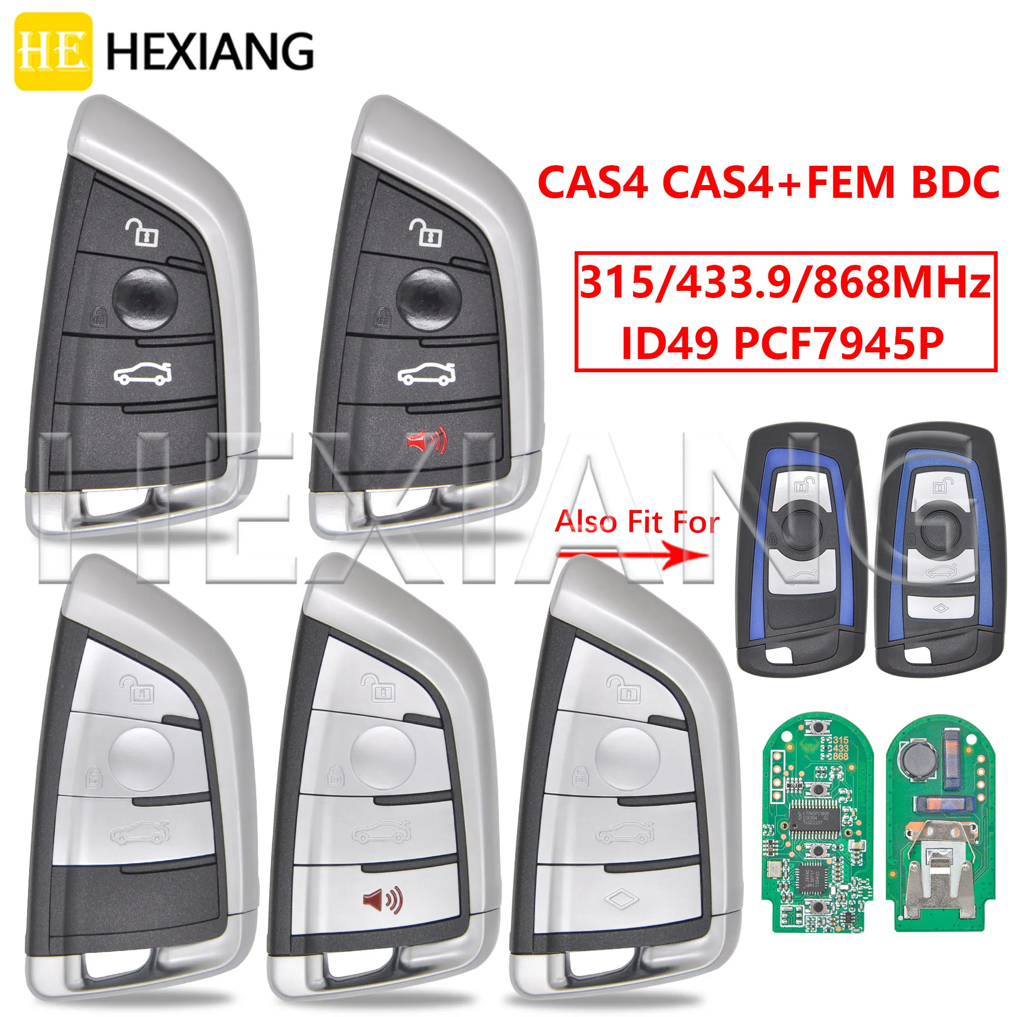 DR ID49 PCF7945P 315/433.9/868MHz Support CAS4 CAS4+ FEM BDC Upgrade Car Remote Key For BMW X1 X3 X5 X6 X7 3 GT 1 3 5 7 F Series