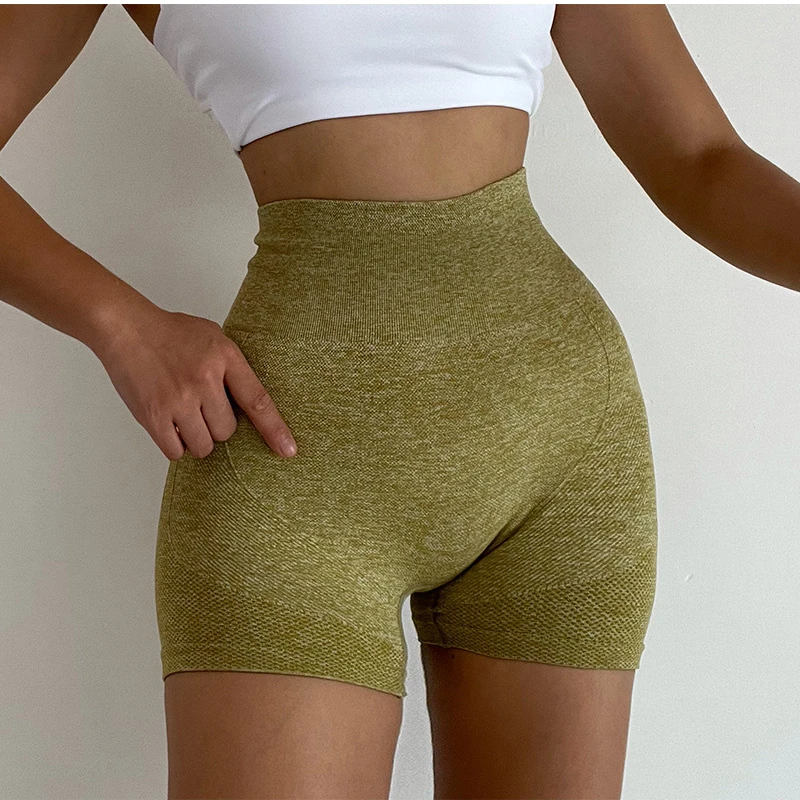 Women Yoga Shorts High Waist Butt Lifting Workout Fitness Tights Tummy Control Gym Running Stretched Pants Casual Sportswear