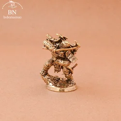 Copper Metal Solider Model Miniatures Figurine Vintage Turtle warrior Warrior Ornament Desktop Decoration Accessories Toy Gift