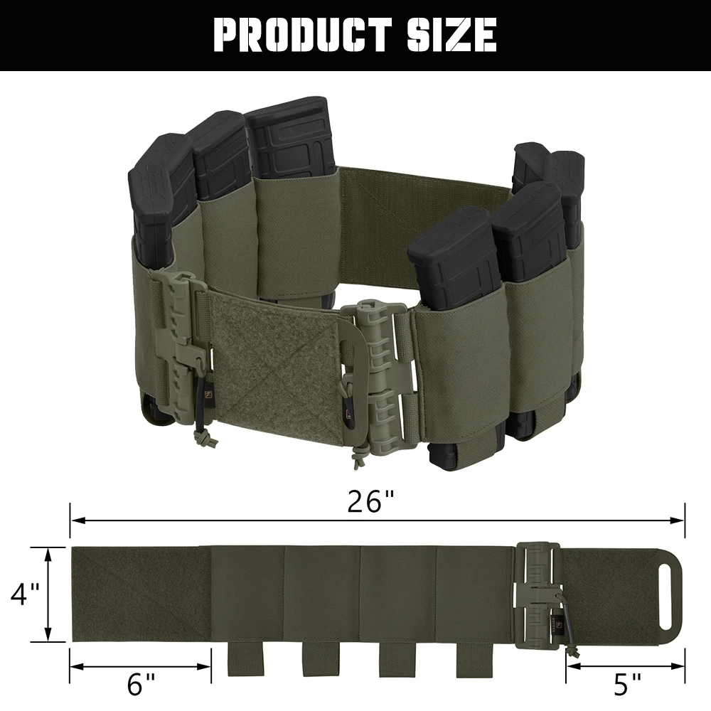 Imagem -04 - Krydex-tactical Quick Release Buckle Elastic Cummerbund ar Magazine Pouch Cintura Capa para Fcsk Placa Transportadora Colete Acessórios