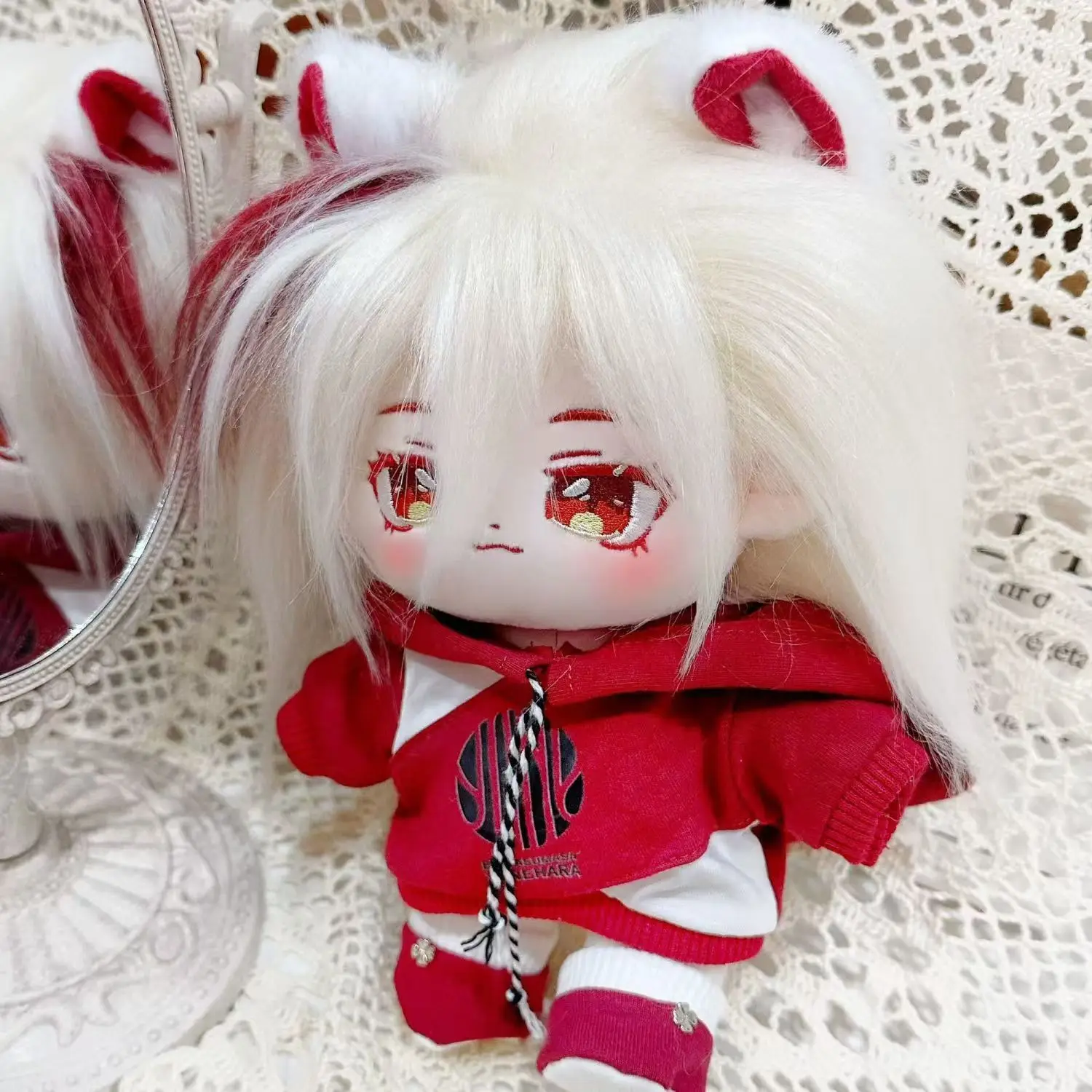 Anime genshin impacto kaedehara kazuha cosplay boneca de algodão peludo 20cm maumet bebê nu adorável traje mudança figuras