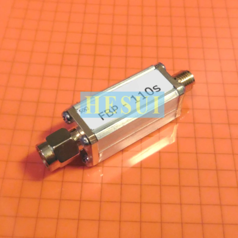 110MHz RF Coaxial Bandpass SAW Filter Bandwidth 2MHz SMA Interface