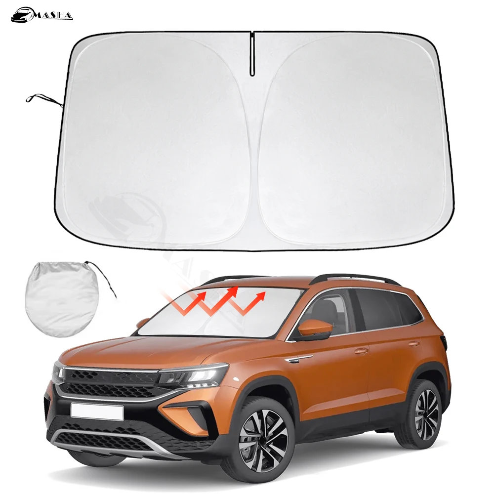 Car Windshield Sun Shade for Volkswagen VW Taos 2018-2022 2023 2024 Taos Tharu Accessories Reflector Sunshade Offers Protection