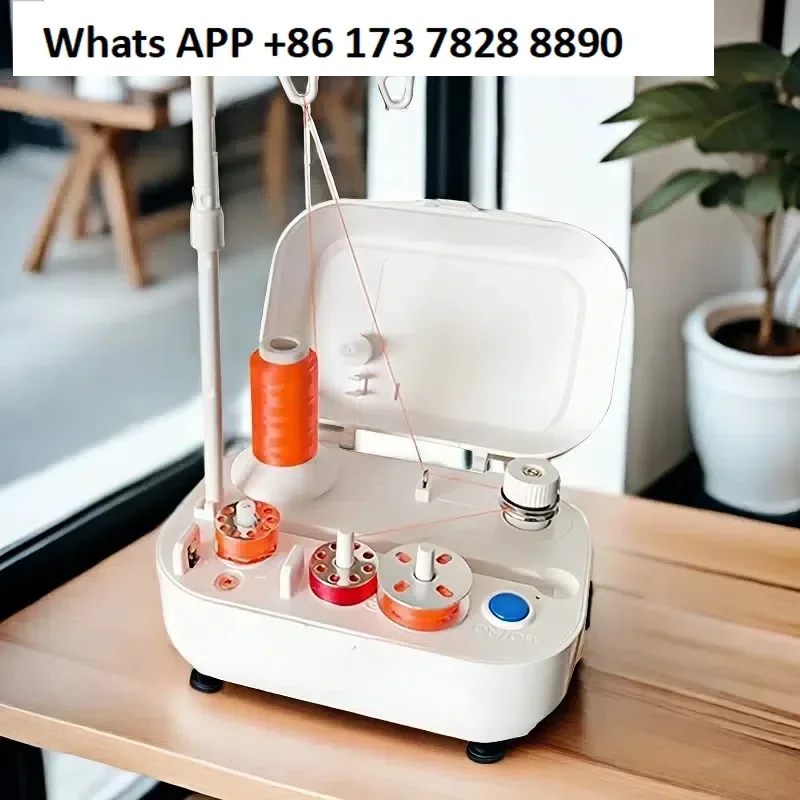 Sewing machine shuttle core, electric winding device, bottom line reel, infrared control, self-stop around full, adjustable size