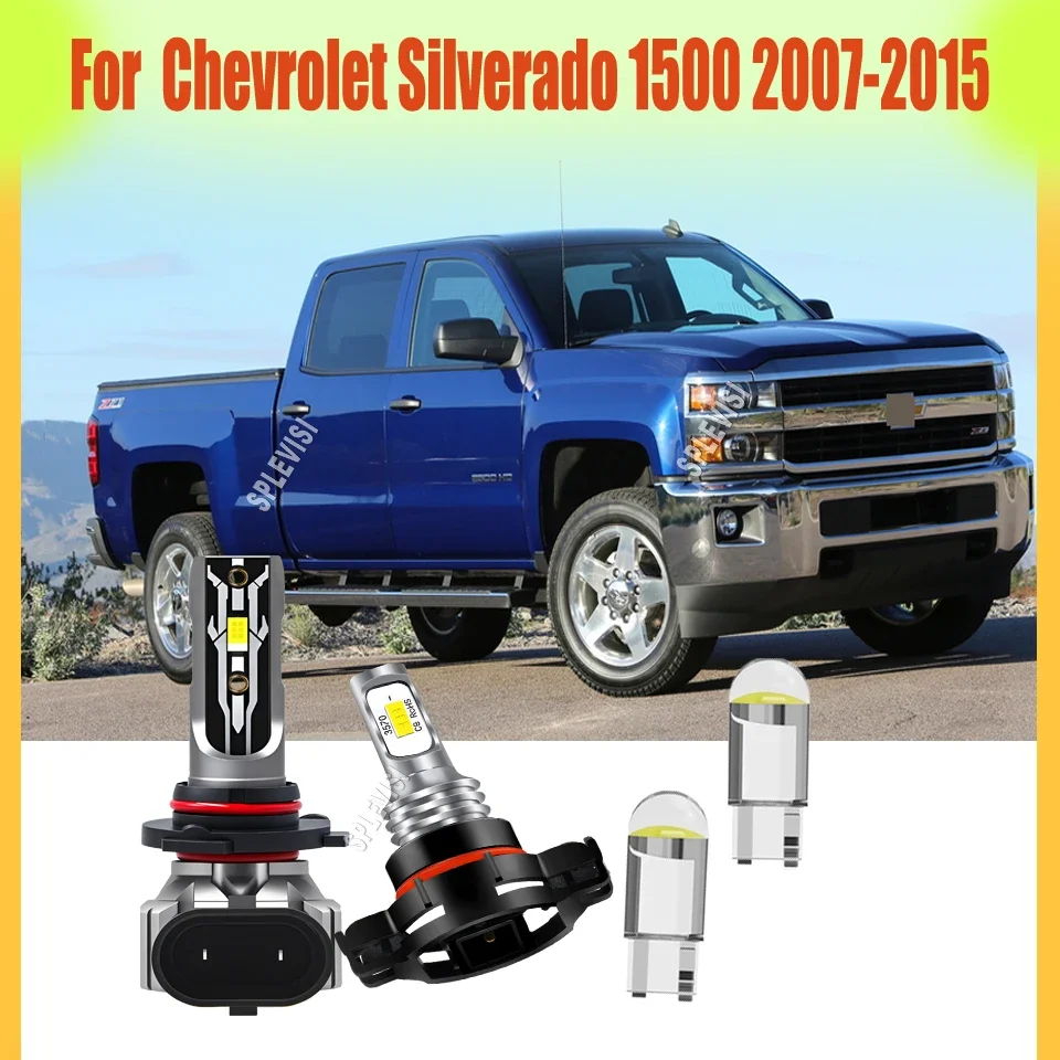 LED Headlight Bulb Foglight - Instant On, No Warm-Up Time Needed For Chevrolet Silverado 1500 2007 2008 2009 2010 2011 2012-2015