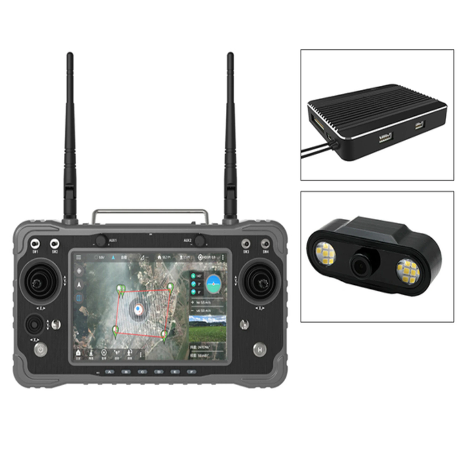 SKYDROID H16 drone kontrol kamera, penerima transmisi Data Video Digital 2.4GHz 1080P untuk UAV Vtol