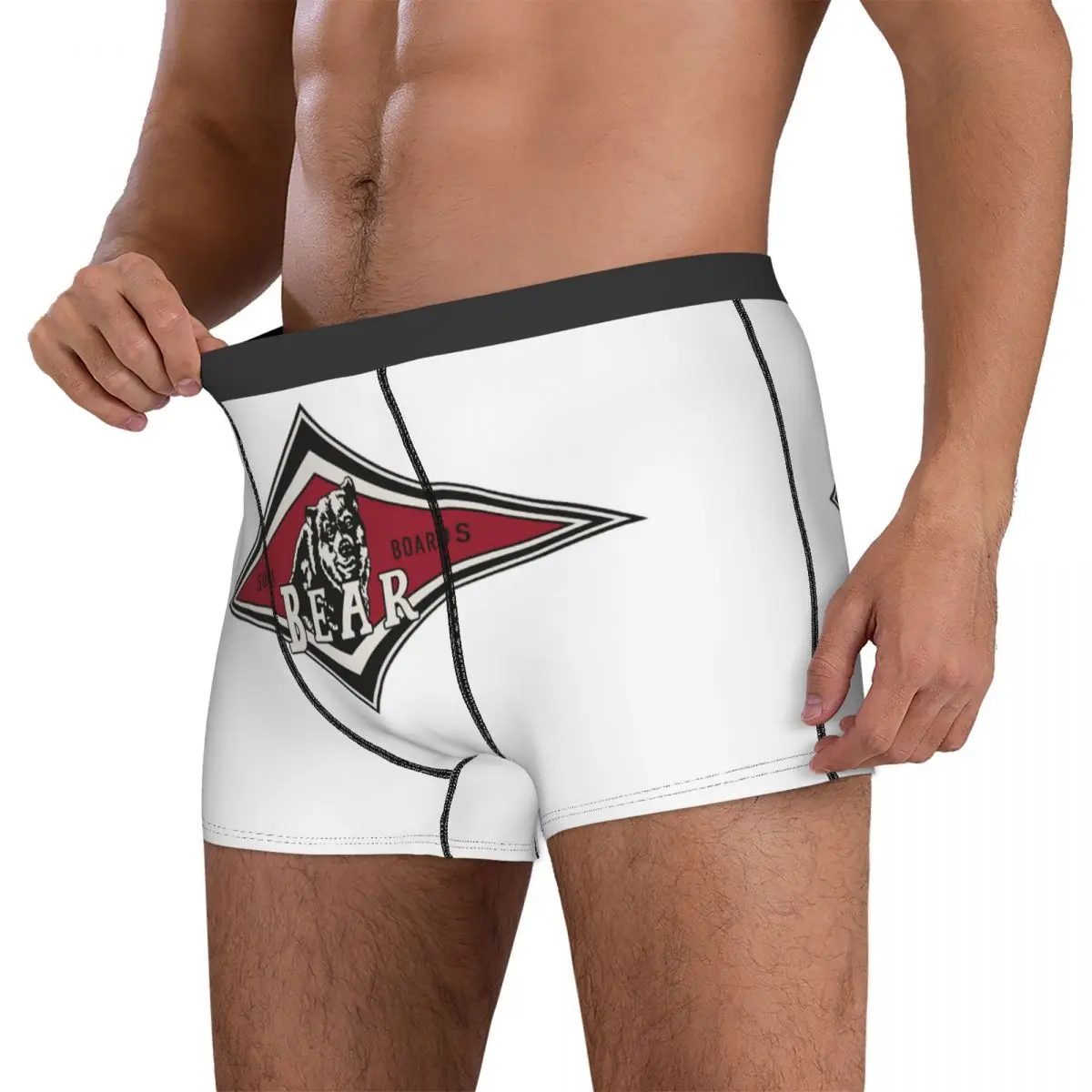 Boxer Underpants Shorts Surfing Bear Big Wednesday Cult Surfboard Surf Panties Men  Underwear for Homme Man Boyfriend Gift image 5