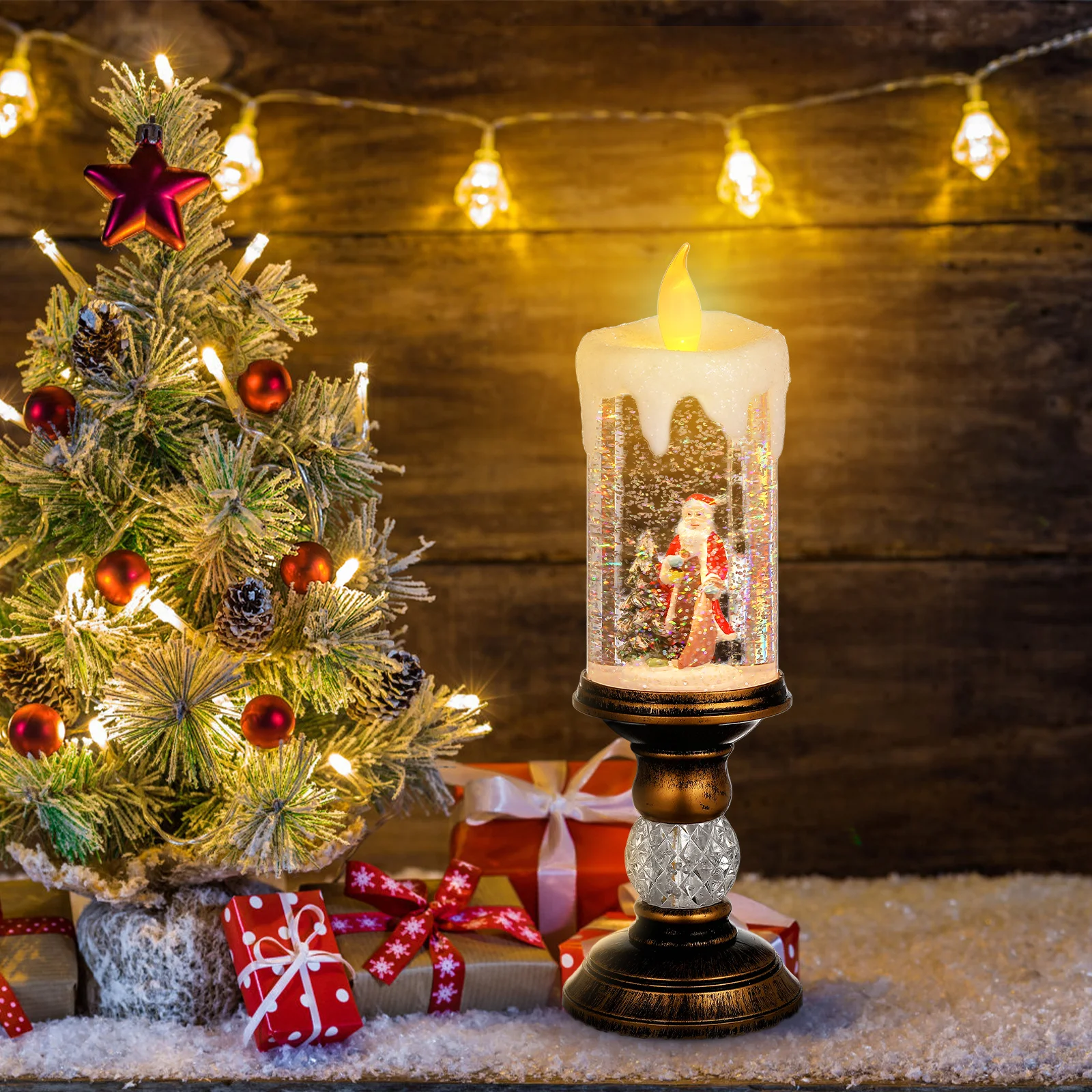 

Decorative Night Lamp LED Light Warm Glow Simulation Flame Lamp for Bedside Table Home Decoration Xmas Gift Idea