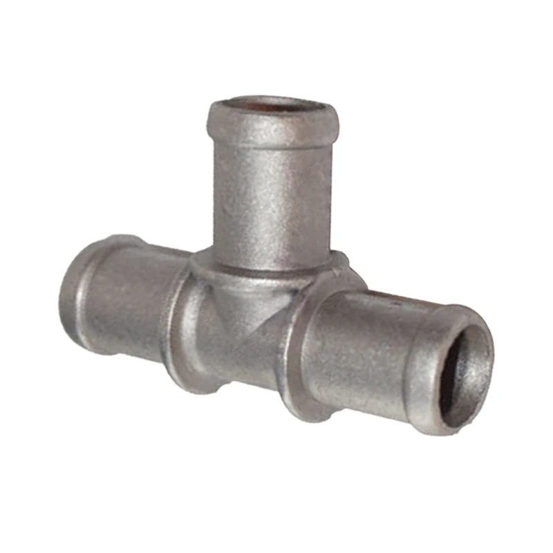 2 Stück 3/4" x 3/4" x 3/4" Aluminiumlegierung Silber T-Shirt Kühlmittel Heizung Schlauchanschlüsse Armaturen Adapter Passend für Auto – Detail 3