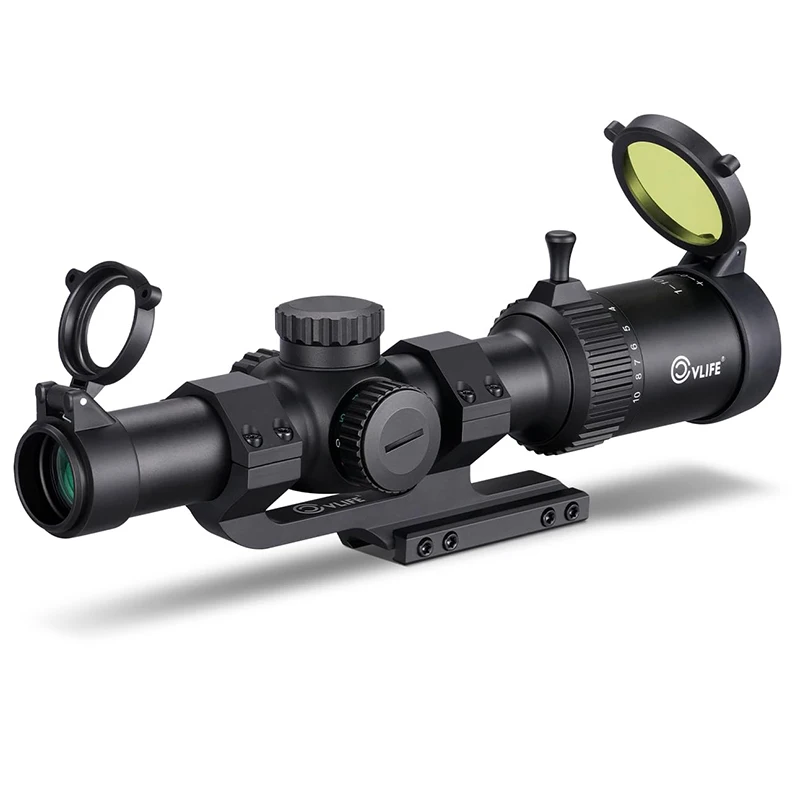 EagleFeather 1-10x24 LPVO Rifle Scope Red Green Illuminated BDC Reticle Second Focal Plane Scope with Zero Reset with 30mm Canti