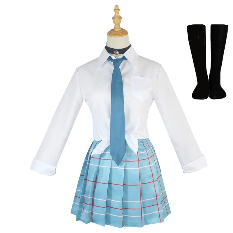 Anime My Dress Up Women Cosplay Costume White T shirt Blue Skirt Darling Sailor High School Uniform Kitagawa JK Outfit Set