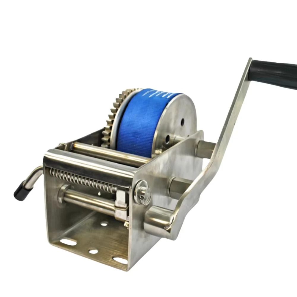 Heavy Duty Winch 316 Stainless Steel Mini Manual Boat Trailer Winch Three Speed Portable Small Hand Winch