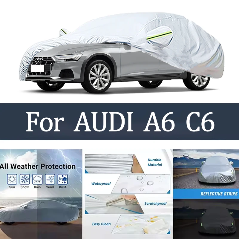 

For AUDI A6 C6 C7 C8 Car Cover Outdoor Protection Covers Snow Sunshade Waterproof Dustproof Exterior UV Car Accessories Auto