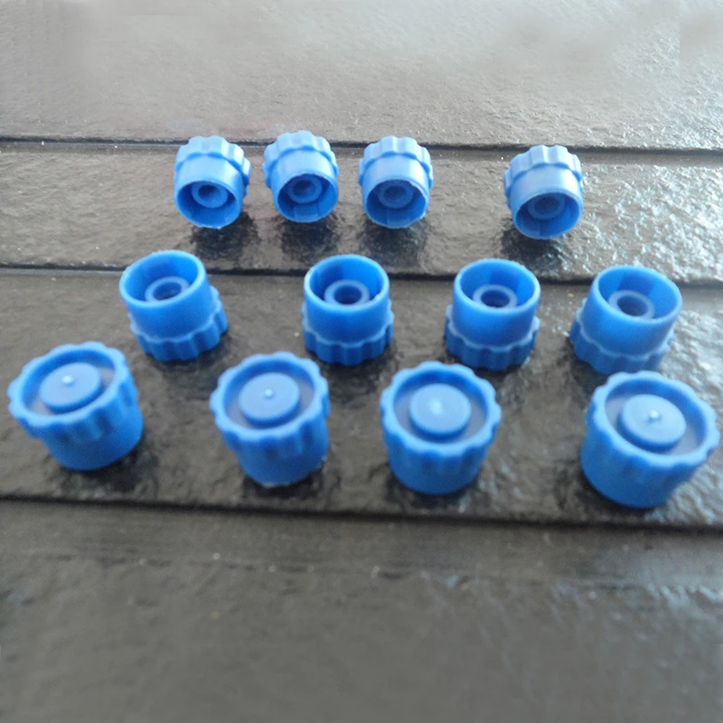 

Syringe tip blue caps/glue dispensing syringe barrel tip end round plug cap with Luer Lock/Screw Connection Type