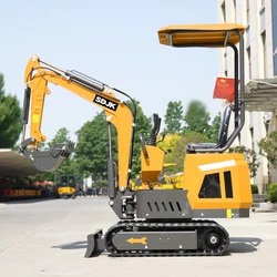 China Mini Excavators 1000kg EPA Small Digger Micro Digging Machine home use Hydraulic Crawler Mini Excavator 1 Ton Customized