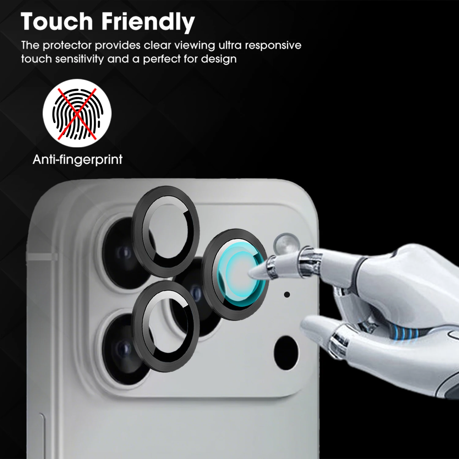 Camera Lens Protector for IPhone 17 Anti-Scratch HD Metal Ring Tempered Glass Camera Len Protector for IPhone 17 Pro Max 17Air