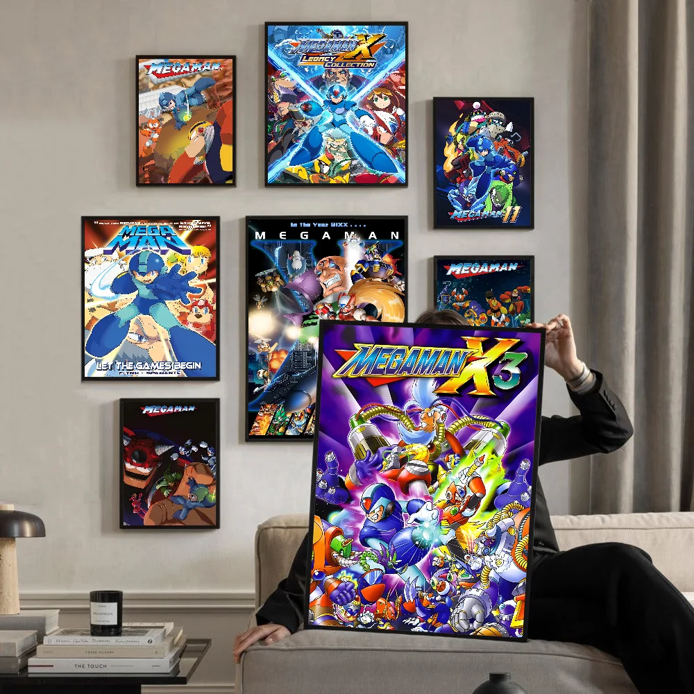 

R-Rockman M-Megaman Movie Good Quality Prints And Posters Whitepaper Sticker DIY Room Bar Cafe Aesthetic Art Wall Painting