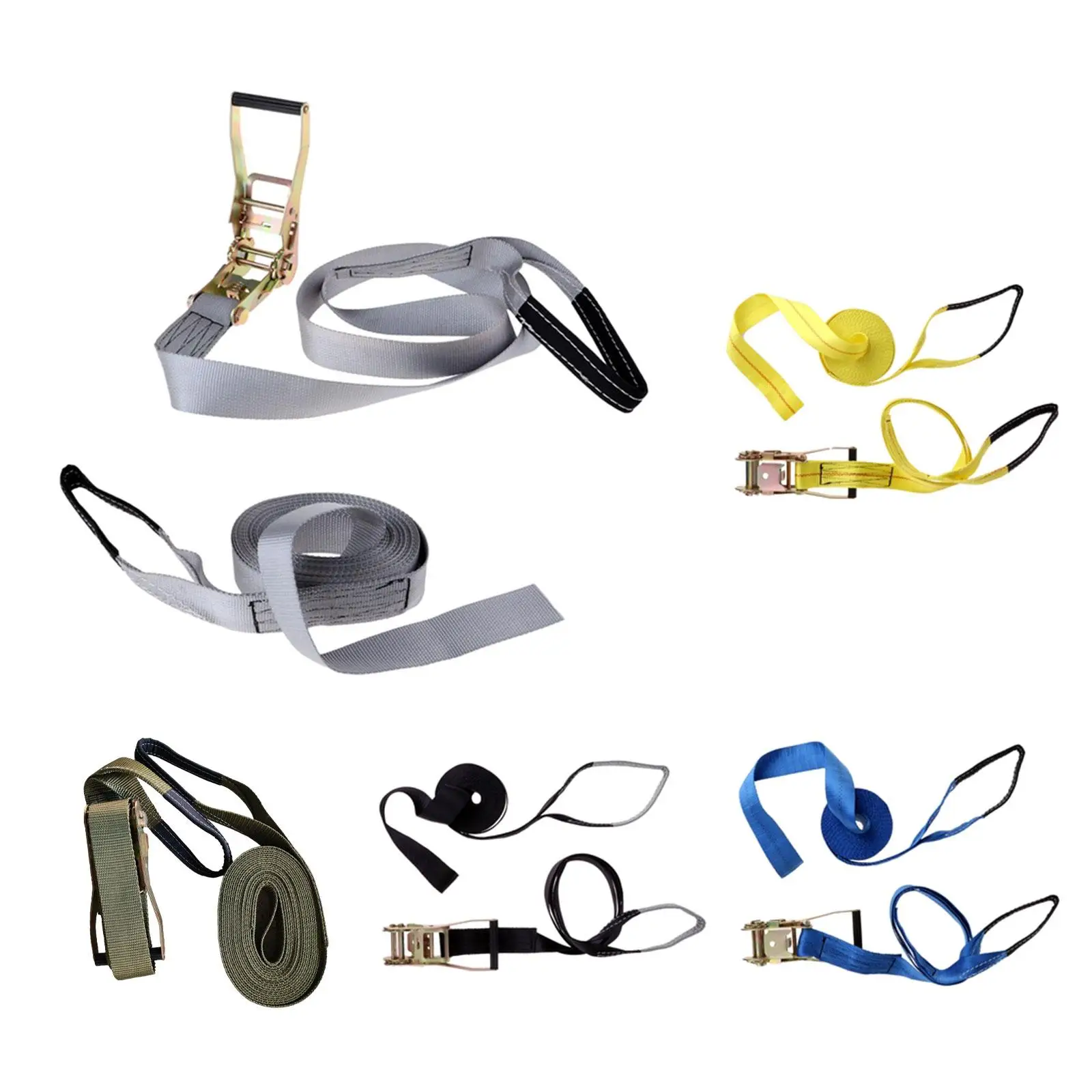 Kit de Slackline de Nylon para Diversão em Família, com Fita de Equilíbrio e Catraca para Yoga no Quintal, Atividades ao Ar Livre e Treinamento de Habilidades