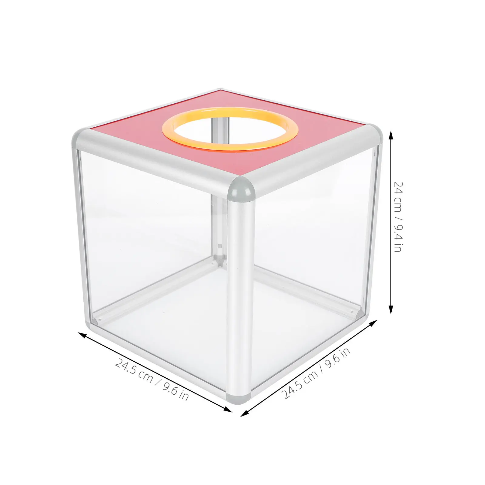 1Pcs Transparent Lockable Lottery Box for Votes Fundraising Suggestions Donation Office Mail Storage Sturdy Rustproof Simple