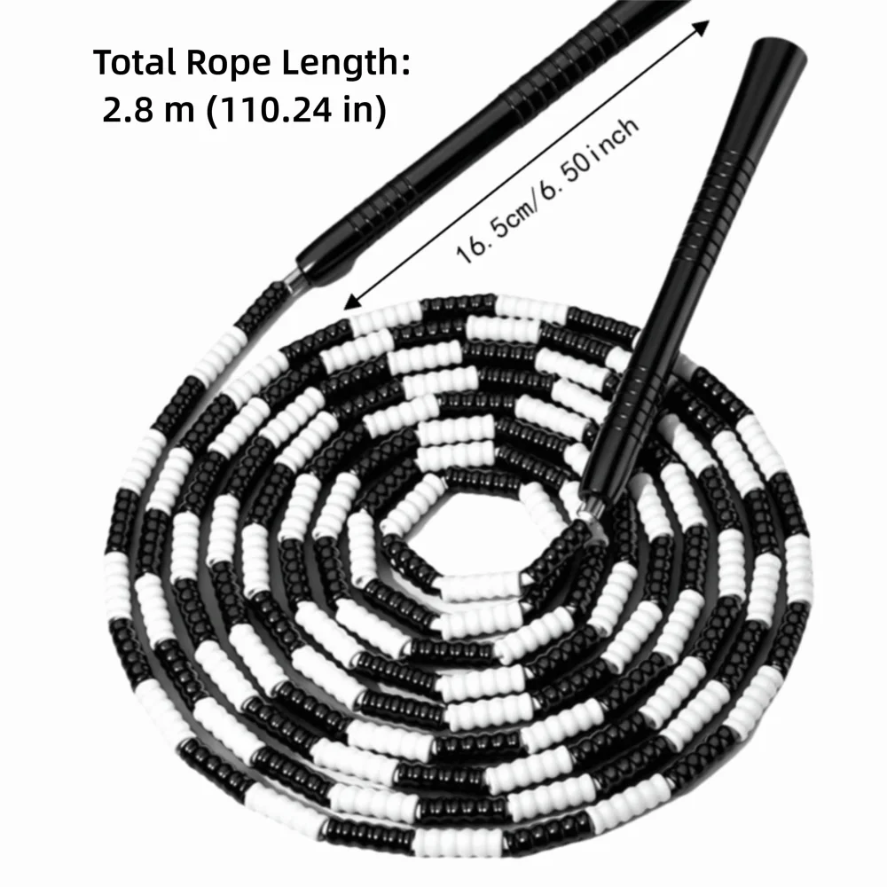 Durable Adjustable Length Adjustable Jump Rope PVC Lightweight Skipping Rope Compact Design Beaded Jump Rope Fitness Training