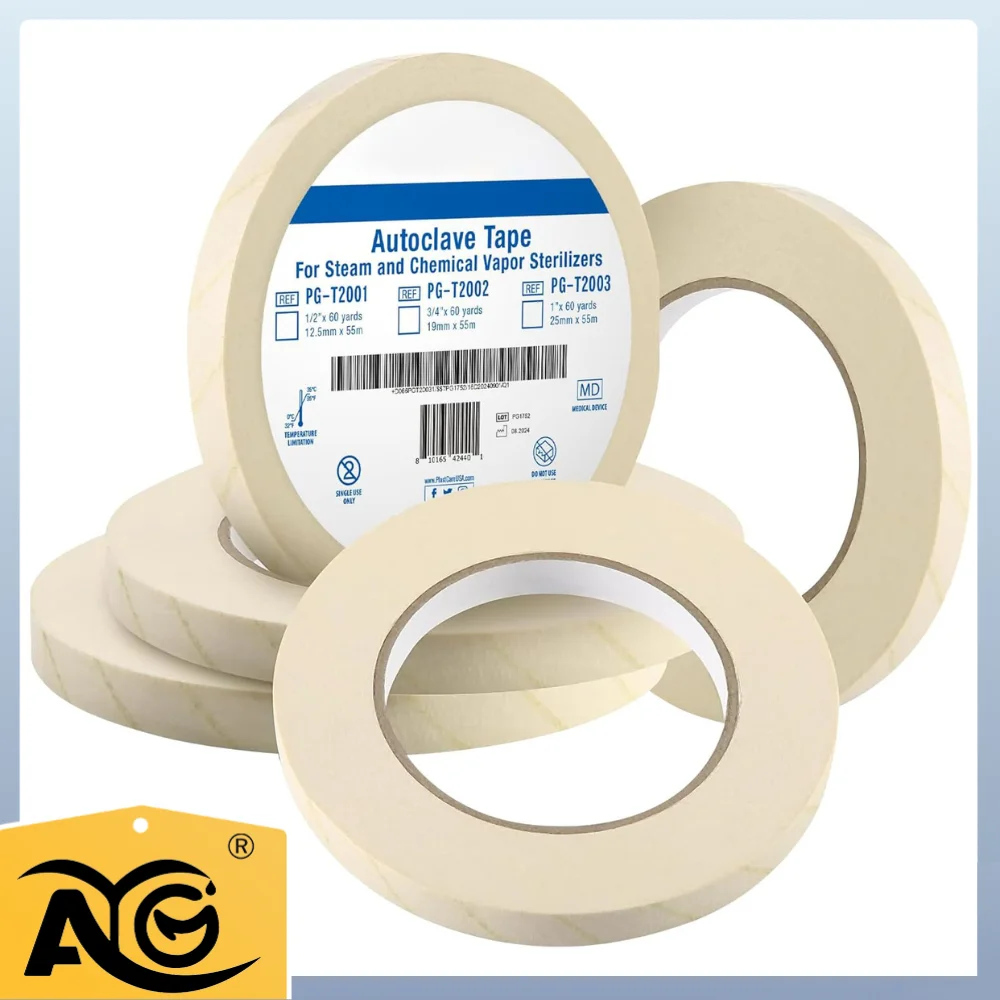 AG 1Roll 19mmx50m Dental Sterilization Indicator Tape Autoclave Sterilizer Material Dentistry Cleaning Oral Care Supplies