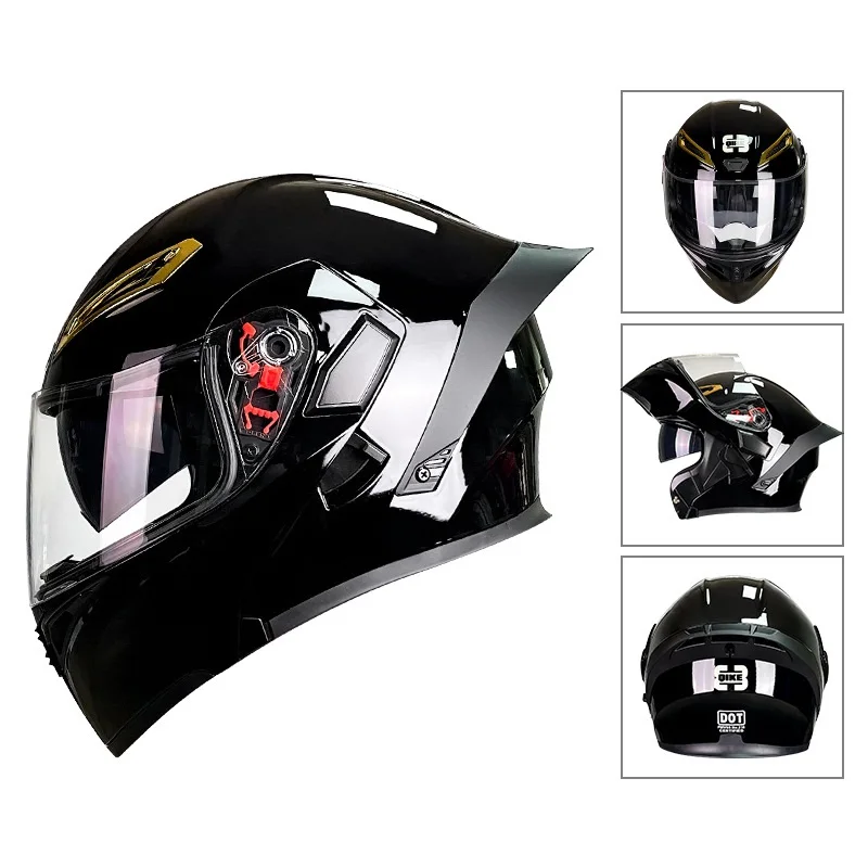 Motorcycle Helmets for Men and Women, Winter Personalized Safety, All Season Knight Motorcycle Full Helmets