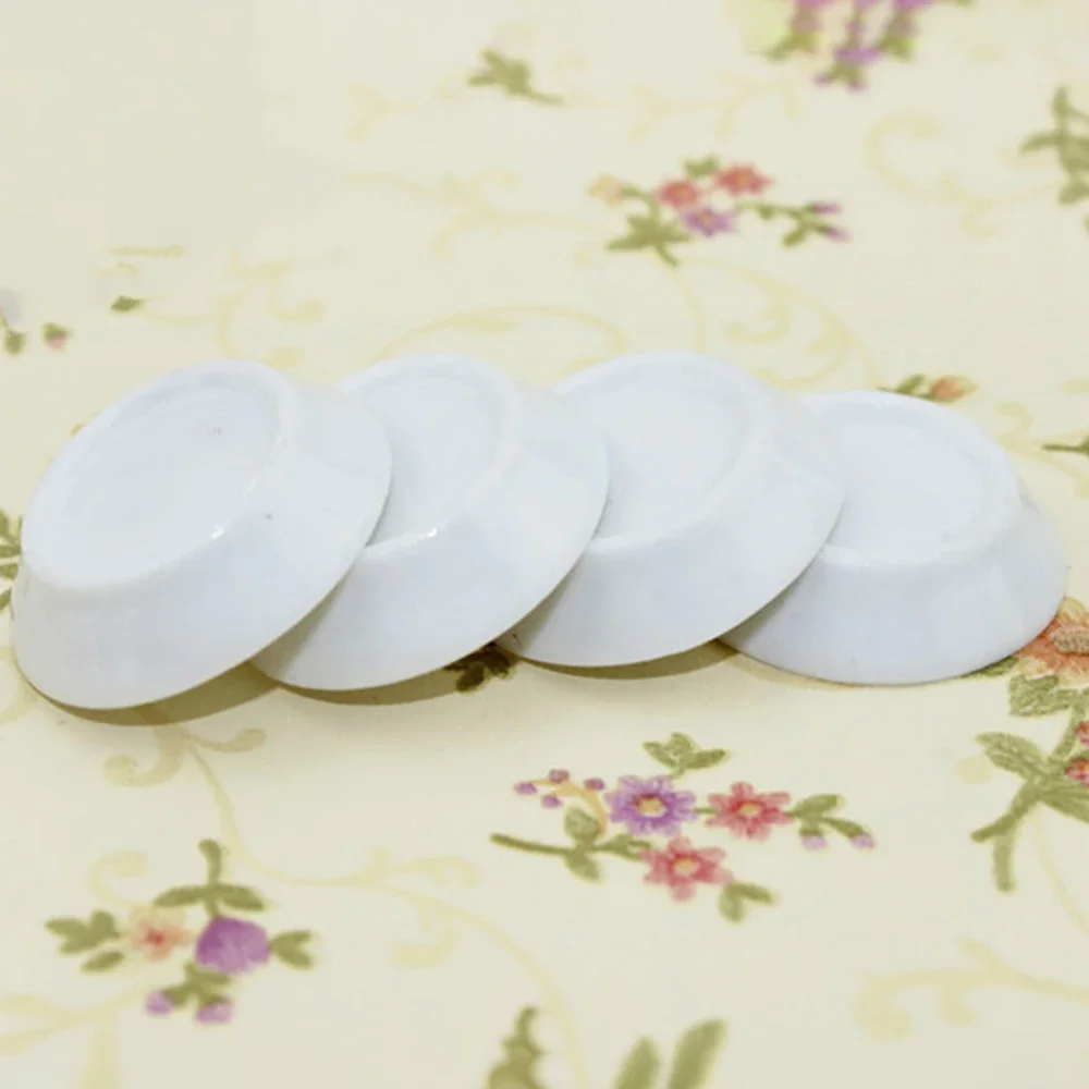 3Pcs 1/12 Dollhouse Miniature Accessories Mini Ceramic Food Plate Simulation Kitchen Fruit Dish for Doll House Decoration bjd