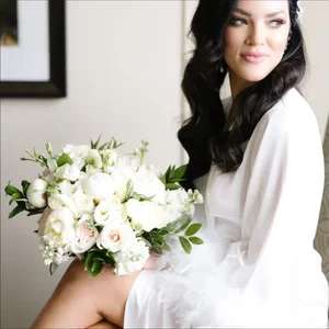 Lange Seidenrobe mit Strafen, weißer Hochzeit Boudoir, Kimono -Robe, Satingewand, Hochzeitskleid 10 Hauptverkäufe lange Federn - №2