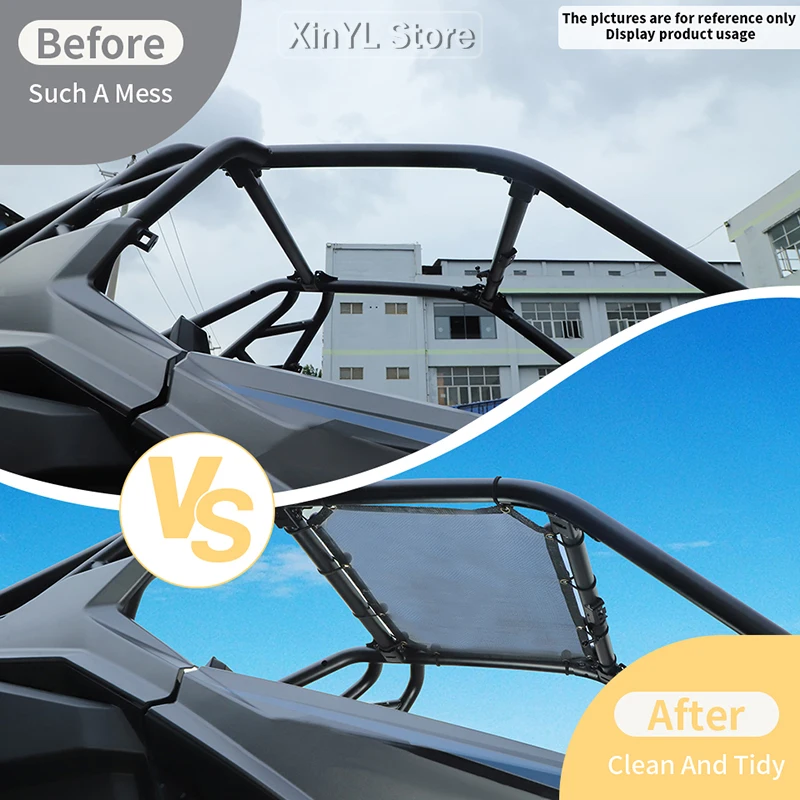 Black Soft Mesh Shade Net Kit UTV Car Window Net Sunshade Cover For Polaris RZR 900 RZR XP 2021 Up Accessories