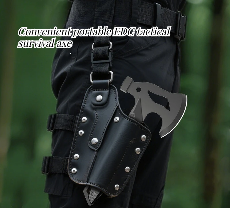 

New Outdoor Multifunctional Tactical Axe Thickened and Hardened Camping Hiking Survival Hammer Axe Stainless Steel EDC Equipment