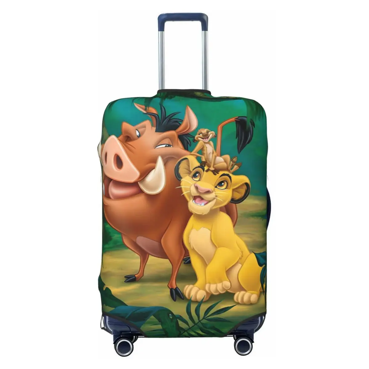 

Чехол для багажа из фильма «Король Лев», эластичный ретро-защитный чехол для дорожного чемодана с рисунком Симбы в стиле ретро, подходит для 18-32 дюймов