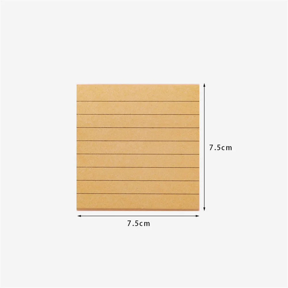 Portable 80 Sheets Simple Blank Grid Sticky Note Memo Pad for Making Notes Planning Notepad Stationary Office School Supplies