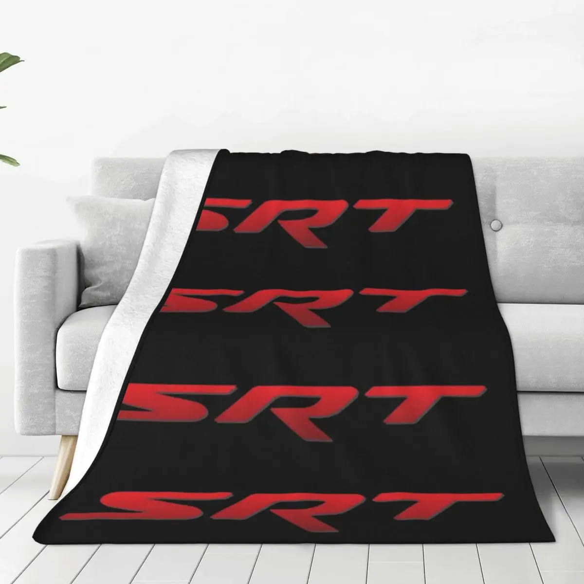 Dodge Hellcat Srt Logo Blankets Soft Warm Flannel Throw Blanket Bedding for Bed Living room Picnic Travel Home Sofa